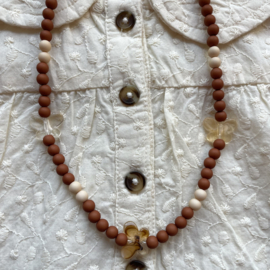 Vlinder Ketting Bruin