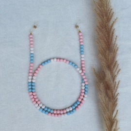 Zonnebrilkoord Roze/Licht Blauw