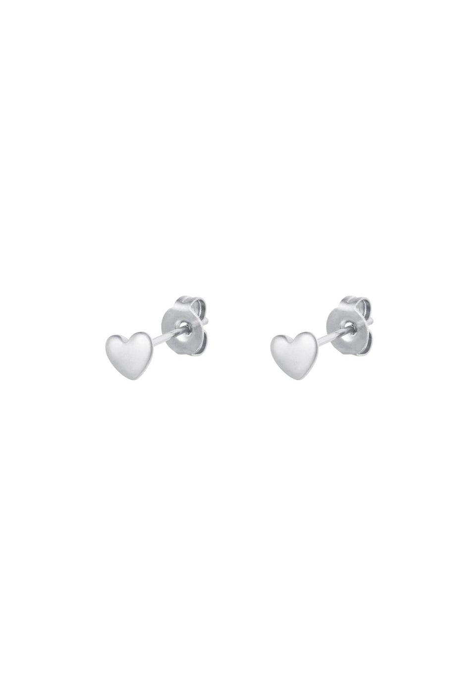 Studs Hartjes Oorbellen Zilver