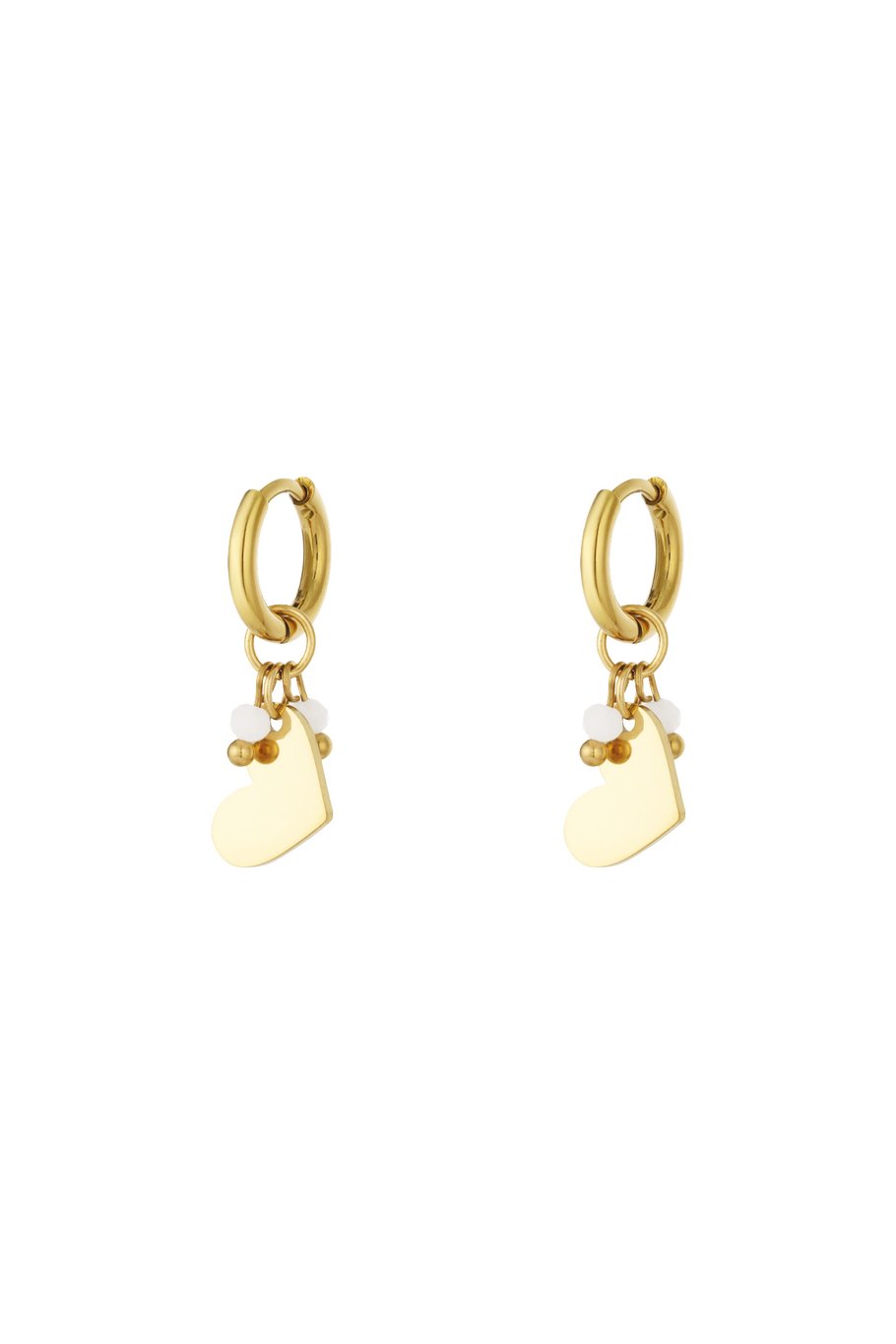 Hartjes Oorbellen Wit Goud