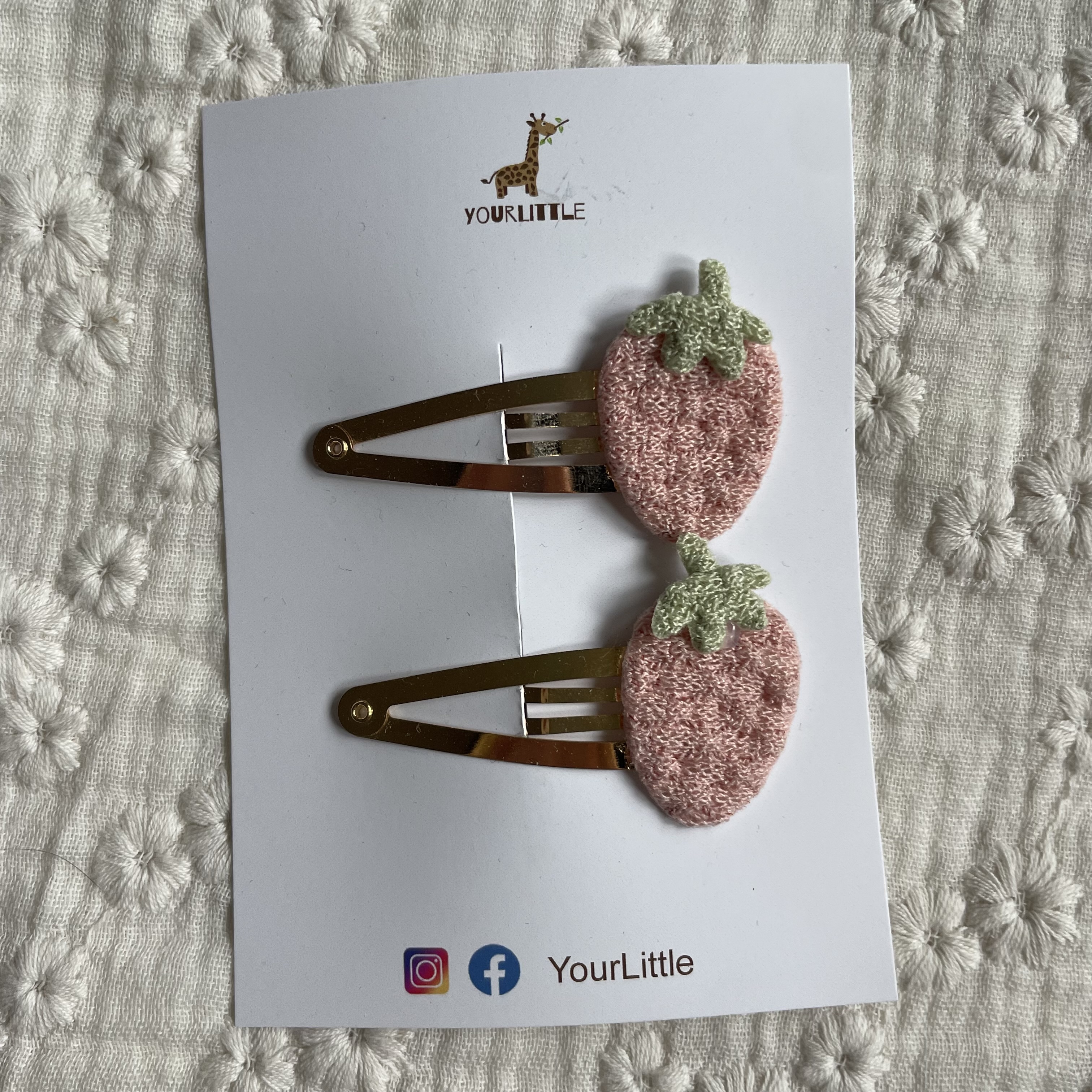 Haarspeldjes Aardbei Roze