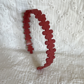 Bloemen Diadeem Bordeaux