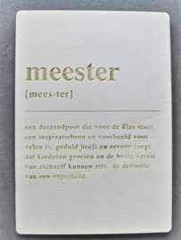 Bedankje Meester