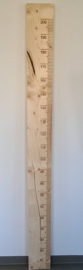 Groeimeter 200cm Steigerhout Transparant - Scheur in het hout