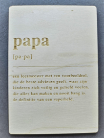 Bedankje Papa