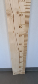 Groeimeter 200cm Steigerhout Transparant - Scheur in het hout