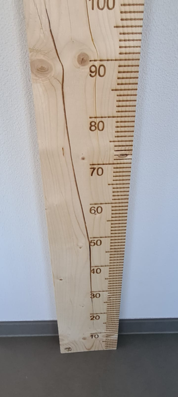 Dakraam vonk Trillen Groeimeter 200cm Steigerhout Transparant - Scheur in het hout (Lettertype  Groeimeter: Geen lettertype) | Buitenkansjes | Mikki Joan