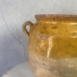 19th century yellow confit pot n2