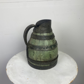 Wooden jug mint green