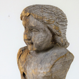 Antique wooden angel