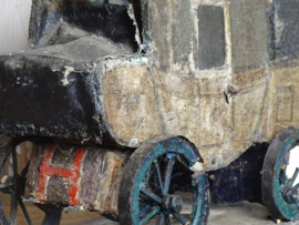 Antique Wooden Miniature Stagecoach