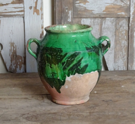 Confit jar green 19th century