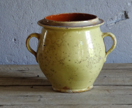 Provencal earthenware confit jar