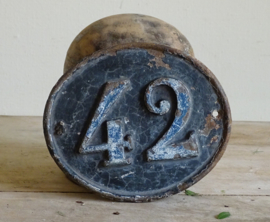 Cast iron house number 42