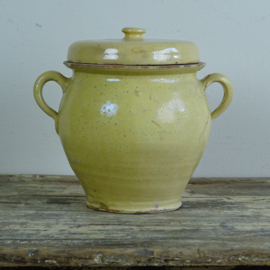 Earthenware confit jar with lid