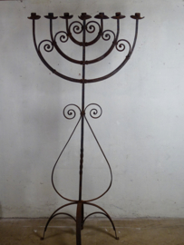 Antique french wrought iron candlestick