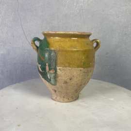 19th century yellow confit pot n1