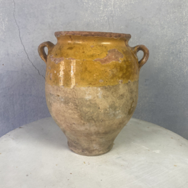 19th century yellow confit pot n2