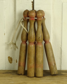 set of wooden cones