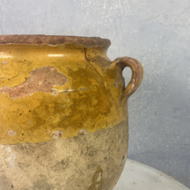 19th century yellow confit pot n2