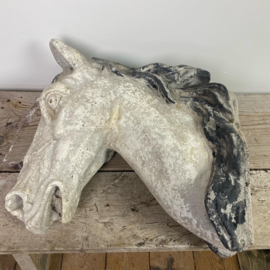 Concrete horse head