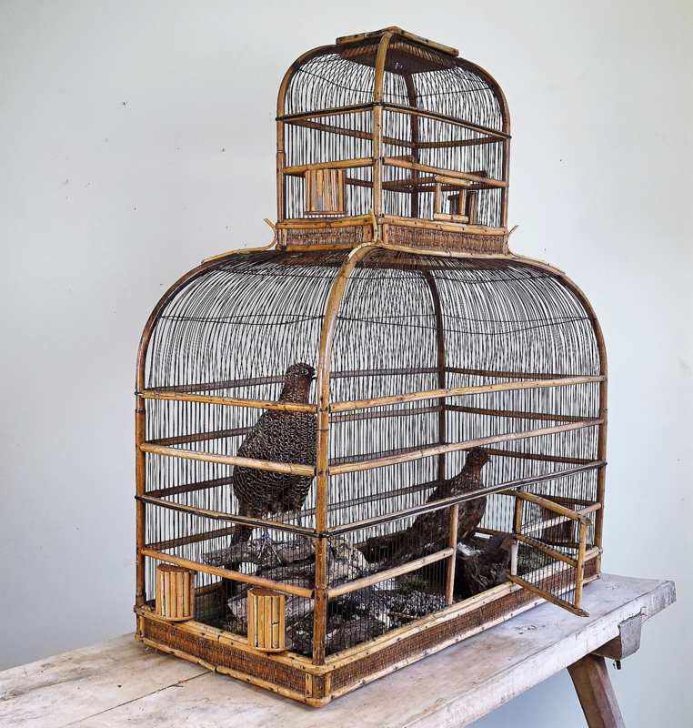 Antieke Franse vogelkooi | Verkocht mitch antiques and vintage