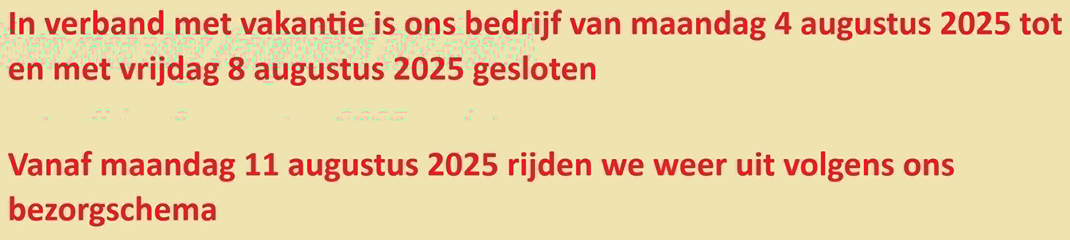 zomervakantie 2025