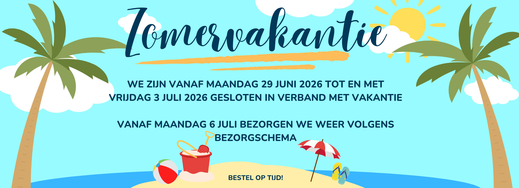 zomervakantie melding 2026