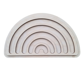 Vulvorm / speel tray 'regenboog-medium' - vernieuwde variant