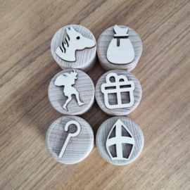 Houten stempelset SINTERKLAAS