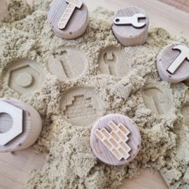 Houten stempelset CONSTRUCTIE