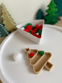 Bio playtray kerstboom met houtvezel