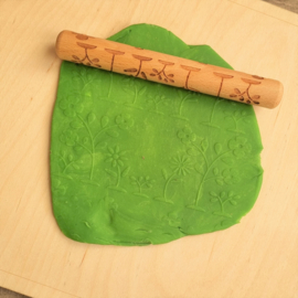 Houten roller BLOEMEN