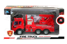 Brandweerauto 30 cm Frictie - Ladderwagen