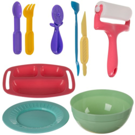 Klei set Noodle Maken -  met 4 kleuren klei - Inclusief pastamachine