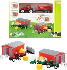Boerderij speelgoed met Tractor en schuur