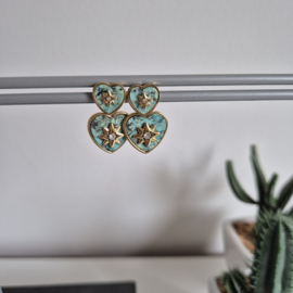 Oorbellen Love turquoise