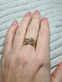 RVS Ring Goud Zon