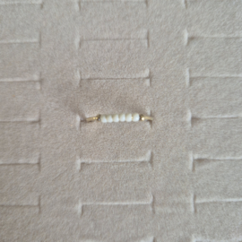Ring Beads Beige  Goud - maat 17