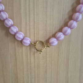 Ketting Vintage Pink – roze kralenketting