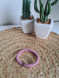 Haarelastiek roze glitter