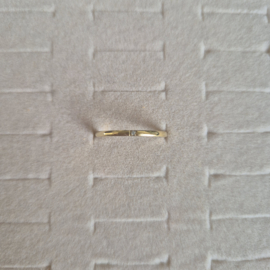 Ring Crystal Shine Goud - Maat 17