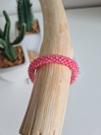 Armband facet roze