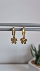 Oorbellen Flower Goud