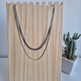 Dubbele RVS ketting