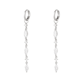 Oorbellen sparkle zilver