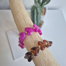 Armband Dieproze Hartjes