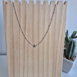 Minimalistische ketting open ster Zilver