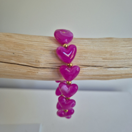 Armband Dieproze Hartjes