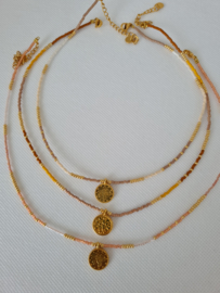 Gouden ketting Miyuki kralen